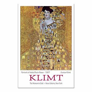 KLIMT "Woman in Gold" Adele Bloch-Bauer -- Colorful Art Print 13"by19" Poster
